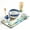 Blue, variant on Matcha Set, 8 Pcs Matcha Whisk Set  Elegant Rounded Design Bowl with Folded Rim, with Bamboo Whisk, Scoop, Ceremonial Spoon & Gift Box