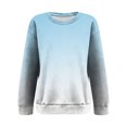 thumbnail image 5 of Women's Oversized Long Sleeve Sweatshirt, Tie Dye Gradient Color Pullover, Loose Fit Crewneck Top, Plus Size Casual Streetwear, Fall Winter Long Sleeve Crewneck Light blue L, 5 of 9