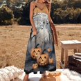 thumbnail image 2 of Halloween Scary Night Full Moon Sleeveless Dress for Women Clothing Female Women's Summer Skirt, 2 of 7