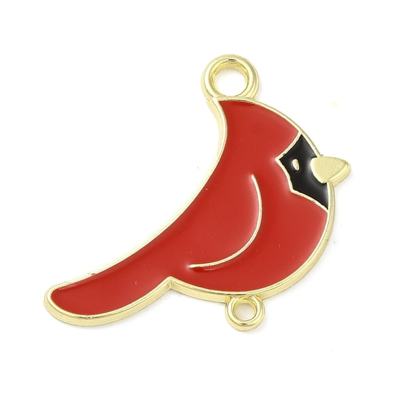 50pcs Rack Plating Alloy Enamel Bird Connector Charms Long-Lasting Plated Light golden Brown 22.50x25x1.50mm Hole:2mm