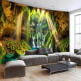 thumbnail image 2 of Gojian Nature Tapestry Forest Tree Sea Cave Wall Hanging, Stream Through Rainforest Landscape Wall Art Tapestry for Bedroom Living room, 2 of 6