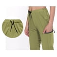 thumbnail image 7 of Little Donkey Andy Women's Ultra-Stretch Quick Dry Lightweight Ankle Pants Drawstring Active Travel Hiking Olive S, 7 of 7