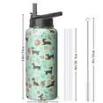 thumbnail image 4 of Durable Insulated Stainless Steel 32oz Sports Dog Water Bottle with Handle Lids - Wide Mouth Jug, Double Wall Leakproof, 24Hrs Cold 12Hrs Hot, Gym Flask for Dog Enthusiasts, 4 of 5