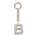 thumbnail image 1 of Encanto de letra B de Uxcell, encanto de alfabeto de rhinestone para hacer joyas, blanco, 1 of 6
