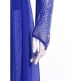 thumbnail image 7 of Haitryli Women Lyrical Latin Dance Dress Rhinestones Crop Top And Shorts Gymnastic Outfit Royal Blue XL, 7 of 7