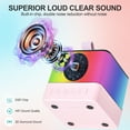 thumbnail image 5 of Mini Karaoke Machine, Portable Bluetooth Karaoke Speaker with 2 Wireless Microphones and Party Lights for Kids and Adults Xmas Birthday Gifts for Girls Boys Family Home Party, 5 of 7