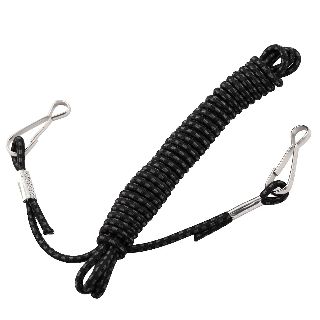 Dual Lobster Clasp Elastic Fishing Lanyard Safety Line Rope 3 Meters