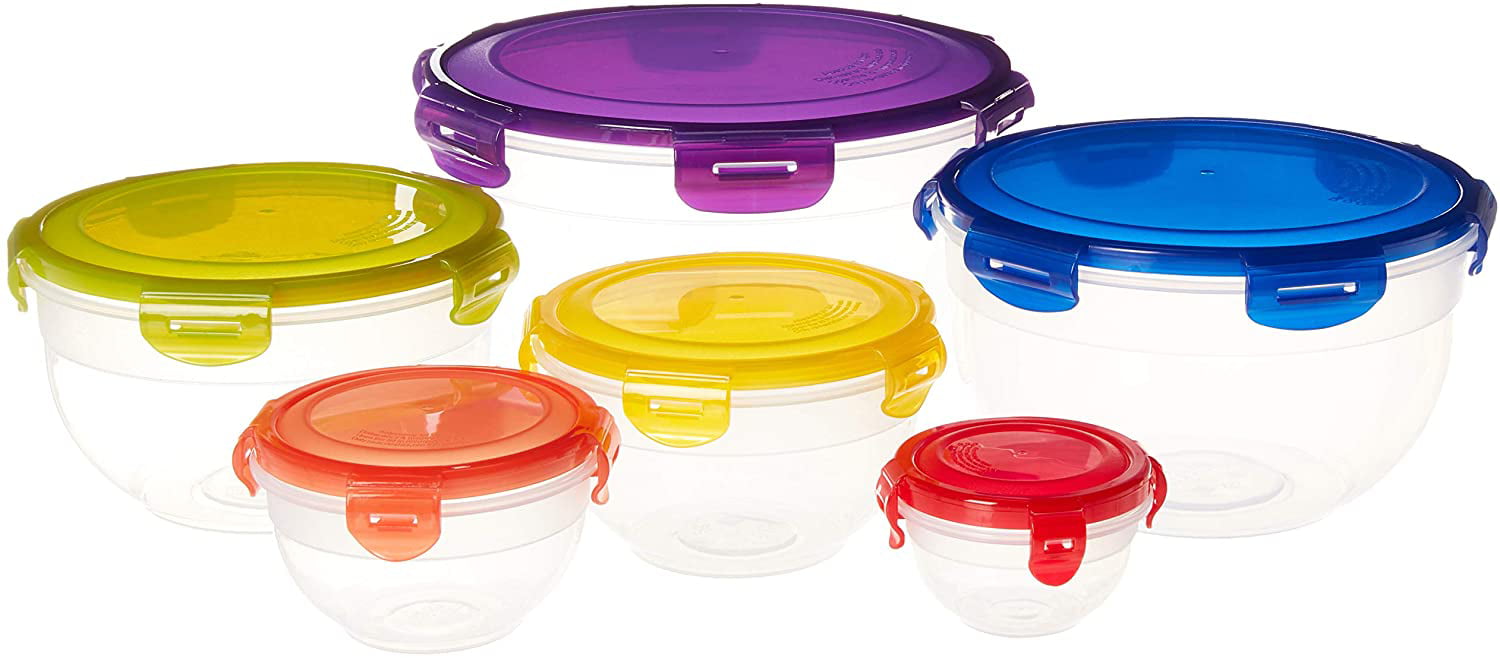  Neoflam Food Storage Plastic Bowls with Lid (8pc set) : Home &  Kitchen