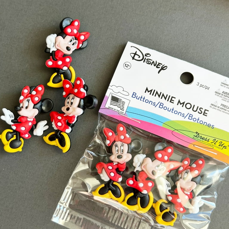 Dress It Up, Minnie Mouse Buttons, Craft & Sewing Fasteners