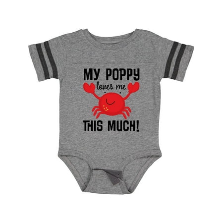 

Inktastic My Poppy Loves Me Grandchild Gift Baby Boy or Baby Girl Bodysuit