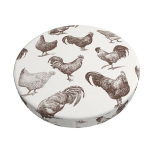 Easygdp Chickens Print Easy To Install Bar Stool Covers&Stool Covers Round&Elastic Stool Cover, Barstool Covers,Washable&Bottom With Elastic Edge-14 inch