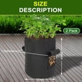thumbnail image 2 of Potato Grow Bags, 2-Pack 15-Gallon Grow Bags with 2 Flaps and Reinforced Handles, Heavy-Duty Thickened 500G Aeration Fabric Pots for Potatoes, Tomatoes, Flowers, and Vegetables, 2 of 4