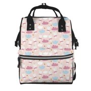 Kdxio Baby Diaper Backpack,Multi-Function Travel Backpack Nappy Bags,Nursing Bag, Fashion Mummy,Roomy Waterproof for Baby Care(Poodle In Ballet Skirts Dancing)