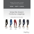 thumbnail image 2 of MeMoi Wide-Rib Stretch Corduroy Leggings - Womens - Female (S/M, Black), 2 of 7