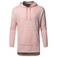 thumbnail image 1 of FashionOutfit Men's Solid Distressed French Terry Pullover Long Sleeve Hoodie Top, 1 of 4
