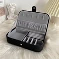 thumbnail image 4 of 2024 Portable Jewelry Box Jewelry Organizer Display Travel Jewelry Case Boxes Button Leather Storage Chenille Jewelers Joyero, 4 of 6