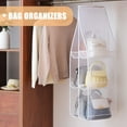 thumbnail image 6 of Tineasur White Hanging Handbag Organizer for Closet with Multi Layered Nylon Storage Pockets for Bags and Accessories, 6 of 8