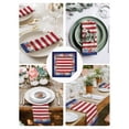 thumbnail image 3 of 4th of July Cloth Napkins Set of 4 Reusable Dinner Napkins, Independence Day Red Blue Poppy Flower Stripe Cocktail Napkin Washable Table Napkins for Wedding/Holiday Party/Baby Shower 20"x20", 3 of 7