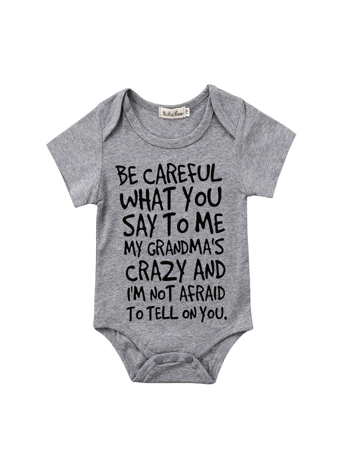 Newborn Baby Boy Girl Toddler Grandma Romper Jumpsuit Bodysuit Clothes