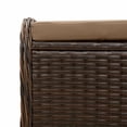 thumbnail image 5 of vidaXL Garden Stool with Cushion Brown 58x46x46 cm Poly Rattan, 5 of 5