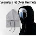 thumbnail image 3 of Waterproof Fleece Lined Hood, 3-in-1 Winter Windproof Cold Proof Ski Masks & Balaclava Over Helmet, Unisex Neck Warmer for Snowboarding and Ice Fishing, 3 of 7