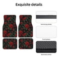 thumbnail image 5 of Sikiie Roses Car Foot Mat Set of 4 Pieces Basics Universal Fit Rubber Carpet Floor Mats For Car SUV Van & Truck, 26.8"L x 17.3"W (Front), 13"L x 17.3"W(Rear), 5 of 6