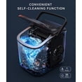 thumbnail image 3 of ecozy Maquina de Hielo - 9 Cubos de Hielo en 6 Minutos Ice Maker, Producción Diaria de 26 lbs, Autolimpieza con Bolsas de Hielo, Cuchara y Canasta para Cocina, Oficina, Bar, Fiesta - Negra, 3 of 5