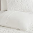 thumbnail image 4 of Witaxima Full/Queen 3-Piece Cotton Chenille Comforter Set in Off-White, Tufted Damask Design with Standard Shams, 4 of 9