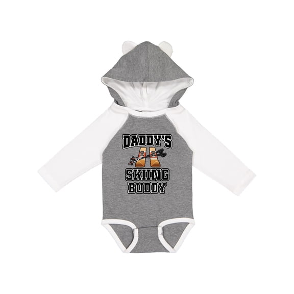 Inktastic Daddys Skiing Buddy Kids Skis Boys or Girls Long Sleeve Baby Bodysuit