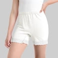 thumbnail image 2 of SROBPTY Girls 4-13 Years Solid Ruffled Thin Safety Shorts White, 12-13 Years, 2 of 5