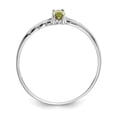 thumbnail image 3 of Auriga Fine Jewelry 10K White Gold Polished Marquise-cut Genuine Peridot Birthstone Ring for Women Size 6, 3 of 5