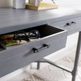 thumbnail image 4 of SAFAVIEH Filbert Solid Retro 2-Drawer Writing Desk, White Washed Grey, 4 of 14