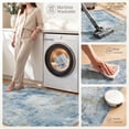 thumbnail image 4 of CHITOOMA 6'x9' Area Rugs for Living Room, Machine Washable Abstract Distressed Rugs Indoor Neutral Carpet Rugs for Bedroom Dining Room Office with Non-Slip Backing, Stain Resistant, Blue, 4 of 9