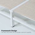 thumbnail image 5 of Iwicker Patio Sling Double Chaise Lounge Outdoor Aluminum Adjustable Back Lounge Recliner Chair Daybed for Outside, Beige, 5 of 7