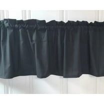 Curtain Valance Black Solid 56”W X 16”L 100% Cotton Window Treatments Curtains