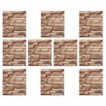 thumbnail image 1 of SHOWERORO 10Pcs Sticky Tiles for Kitchen Walls Self Adhesive Light Brown 3D Rock Texture Wall Panels, 1 of 6