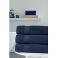 thumbnail image 5 of Ozdilek 4-Piece Bath Towels, 30x60" 550 GSM 100% Turkish Cotton, Luxury Quick Dry, Extra Large, Fade-Resistant, Eco-Friendly, Spa Towel, Comfortable (Navy Blue), 5 of 6