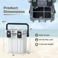 thumbnail image 3 of Costway 21 QT Ultra-Light Injection Molded Cooler with Swing-up Handle & Bottle Opener White, 3 of 10