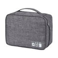 thumbnail image 1 of wps Travel Cable Organizer Bag Electronics Accessories Storage Pouch USB Drive Charger Memory Card Case gray, 1 of 9