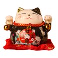 thumbnail image 1 of Lucky Cat Saving Pot, Lucky Cat Coin Bank Lovely  Wish Exquisite Pattern Ceramic  For Office, 1 of 8