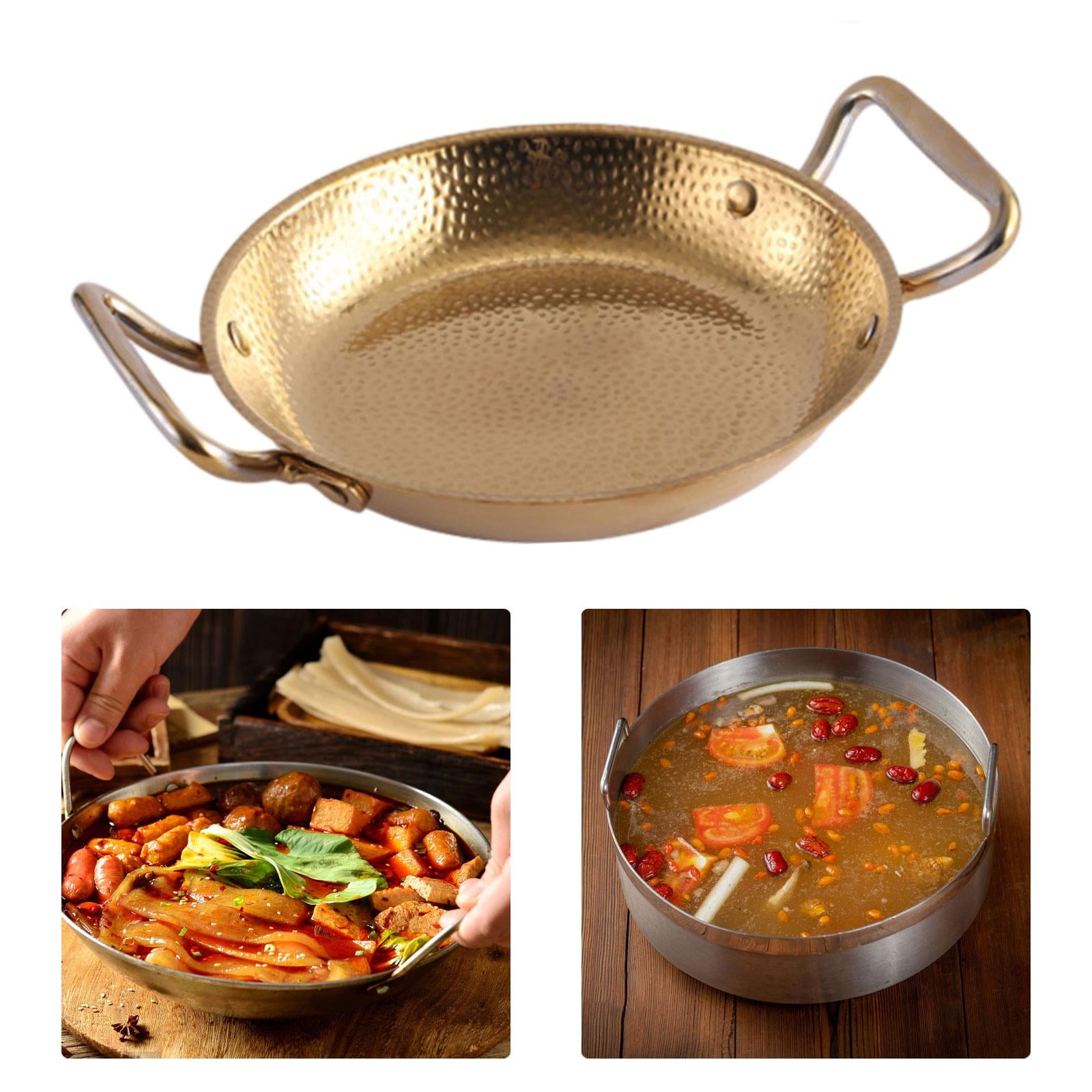 Pan Dry Pot Fast Heating Kitchen Cookware Kimchi Soup Pot Instant Noodle Pot Gold