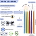 thumbnail image 3 of Zion Judaica Natural Beeswax Hanukkah Candles Set In A Wooden Crate Honeycomb Design Chanukkah Celebration Candles Honey Scented Aroma Candle Set of 45 Multicolored Chanukah Candle Set Holiday Gift, 3 of 6