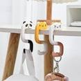 thumbnail image 3 of Cute Animal Bag Hook Strong Load-bearing Portable Cartoon Folding Handbag Hanger Table Hook For Office Home Multi-Purpose Hooks Style C 02, 3 of 6