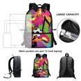 thumbnail image 3 of ZUXONGSY Soccer Colorful Splatter Paint Music Notes Print School Bag Bookbag for Primary Junior School Student 3 PCS Backpack Set with Lunch Box Pencil Case for Boys Girls Kids, 3 of 6
