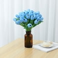 thumbnail image 7 of SITUMEIZI 15pcs Blue Tulips Fake Artificial Flowers Real Touch 14" Silk Flower for Home Decor Wedding Bouquet Decorations Floral Arrangements, 7 of 7