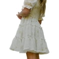 thumbnail image 5 of 7-12T Little Girls Short Sleeve Dresses Kids Print Party Dress, 5 of 9