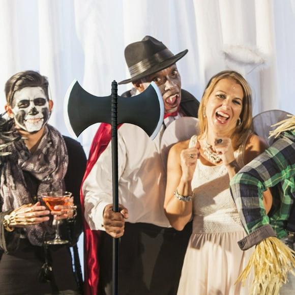 Hacha pirata de Halloween: decoración de arma simulada,accesorio de cosplay de doble cara espeluznante para ambiente de fiesta
