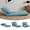 Sky Blue, variant on Folding Sofa Bed, Human Dog Bed for Adult with 6-Position Adjustable Backrest, Metal Frame & Handle, Lazy Floor Lounger for Living Room Bedroom, Apartment, Beige