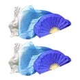 thumbnail image 3 of Esquirla 2Pcs Belly Dance Fan Veils Flow Fans Dancer Practice Foldable Fan Women 1.8M, 3 of 4