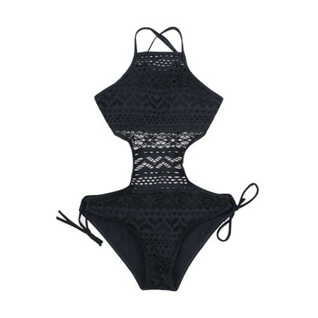 Himmake Bikini For Women High Waisted Swimsuits Knitted Hollow Backless Sexy Camisole Vintage Swimsuit Tummy Control Swimsuit Push Up High Waisted Bathing Suit